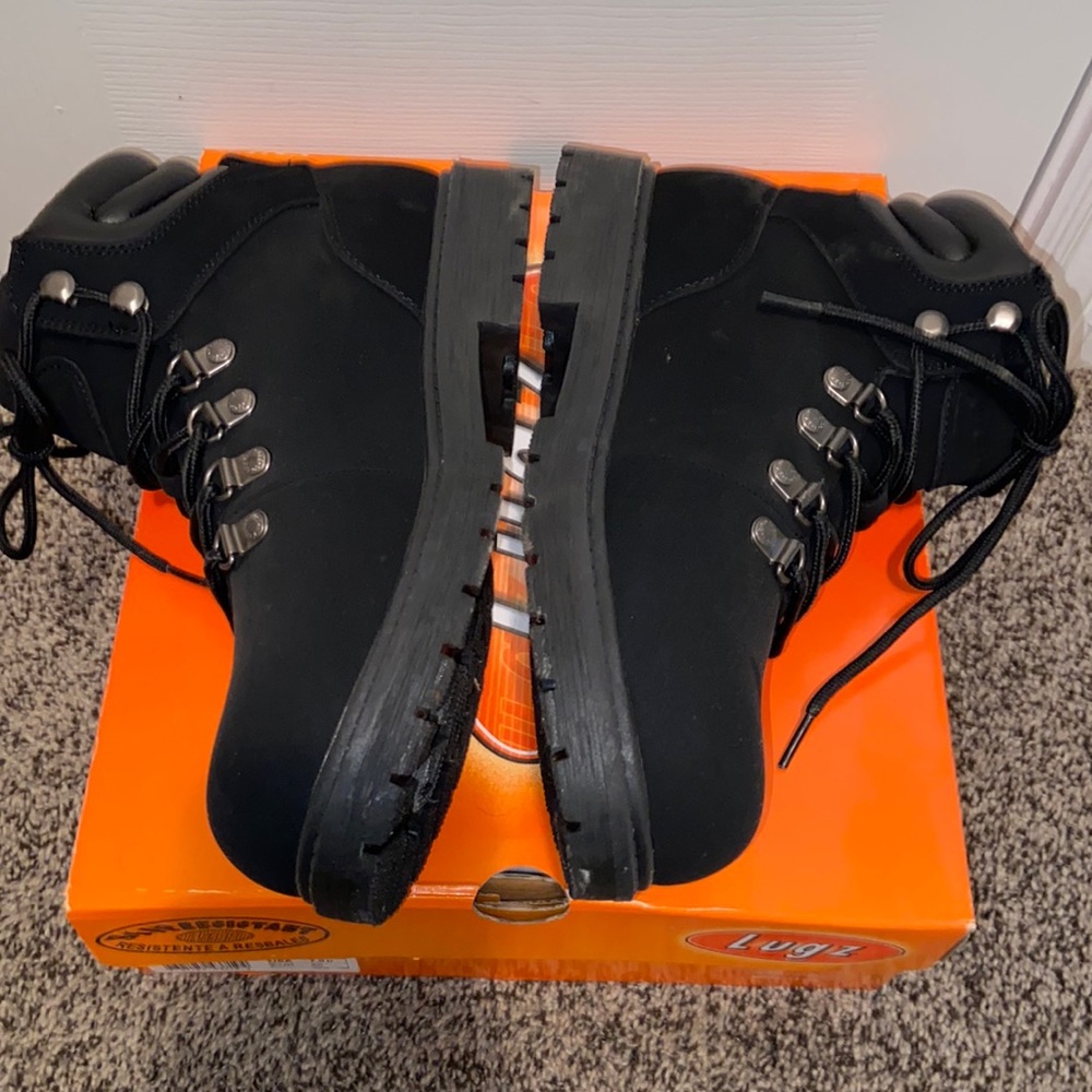 Lugz Grotto men’s black lace-up boots size 7 - Picture 3 of 8